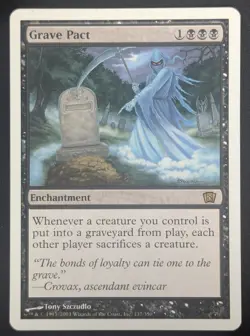 MTG Grave Pact- DAMAGED -8th Edition Magic the Gathering Card # 137 - Image 1