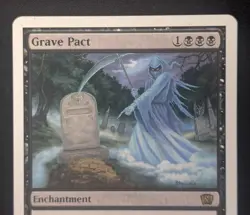 MTG Grave Pact- DAMAGED -8th Edition Magic the Gathering Card # 137 - Image 3