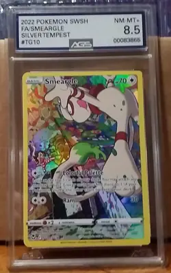 2022 Pokemon Silver Tempest Smeargle TG10/TG30 AGS 8.5 NM-MT CARD SLAB - Image 2