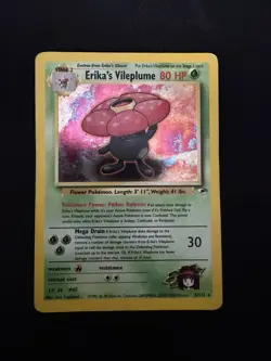 Erika's Vileplume 5/132 Pokemon Card TCG Gym Heroes Unlimited Holo Rare - Image 1