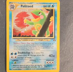 Pokemon Politoed Neo Discovery Holo Rare English TCG Card #8/75 Stage 2 2001 - Image 1