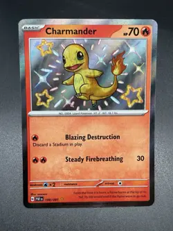 Charmander 109/091 SV: Paldean Fates Shiny Rare Holo Pokemon Card English NM/MT - Image 1