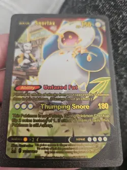 Snorlax Black Foil Fan Art Textured Collector Pokemon Card TG10/TG30 HP150 - Image 5