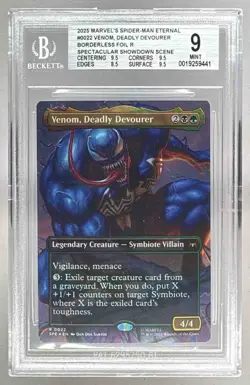 9441 Venom Deadly Devourer 2025 MTG Marvel's Spider-Man #0022 Foil BGS 9 - Image 1