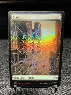 MTG Magic the Gathering Plains (189/314) Marvel's Spider-Man NM FOIL - Image 1