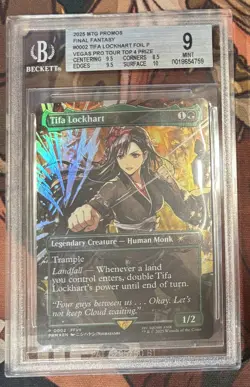 FOIL PTQ Tifa Lockhart MTG Final Fantasy BGS 9 - Image 1