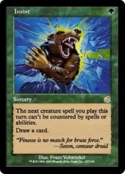 INSIST Torment MTG Green Sorcery RARE - Image 1