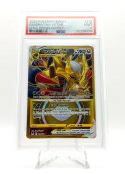 2022 POKEMON LOST ORIGIN GIRATINA VSTAR (SECRET) 212/196 PSA 9 - Image 1
