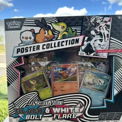 Pokemon TCG SV10.5 Black Bolt & White Flare Poster Collection Box SHIPS FREE - Image 1