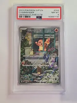 Charmander 044/197 Obsidian Flames Elite Trainer Box 2023 Pokemon PSA 8 - Image 1