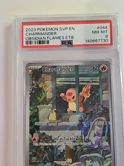 Charmander 044/197 Obsidian Flames Elite Trainer Box 2023 Pokemon PSA 8 - Image 3