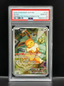 Eevee 2025 Pokemon Prismatic Evolutions #173 Elite Trainer Box Promo PSA 10 Gem - Image 1