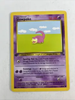 Pokemon Slowpoke 55/62 1st Edition Fossil Regular Common Vintage 1999 WOTC TCG - Image 1