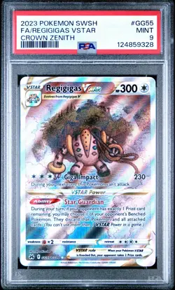 Pokemon TCG Regigigas Vstar GG55/GG70 Crown Zenith Galarian Gallery PSA 9 - Image 1
