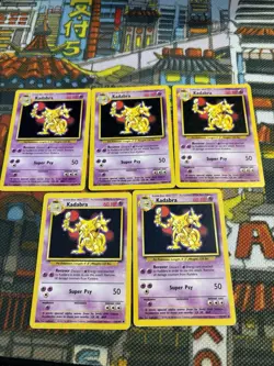 Pokemon TCG - Kadabra - 32/102 - Uncommon Unlimited - Base Set (x5) 💎🔥 - Image 2