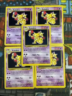 Pokemon TCG - Kadabra - 32/102 - Uncommon Unlimited - Base Set (x5) 💎🔥 - Image 3