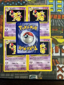 Pokemon TCG - Kadabra - 32/102 - Uncommon Unlimited - Base Set (x5) 💎🔥 - Image 4