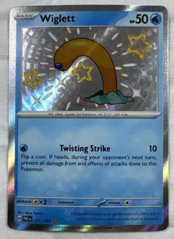 Pokemon SV4.5 Scarlet & Violet Paldean Fates 121/091 Wiglett Shiny Rare NM - Image 1