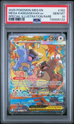 2025 POKEMON MEG SPECIAL ILLUSTRATION RARE #182 MEGA KANGASKHAN EX PSA 10 - Image 1