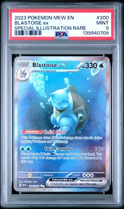 2023 POKEMON MEW EN-151 SPECIAL ILLUSTRATION RARE #200 BLASTOISE EX PSA 9 - Image 1