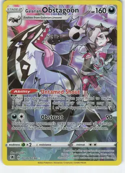 Galarian Obstagoon TG10/TG30 Astral Radiance Trainer Gallery NM Pokemon - Image 1