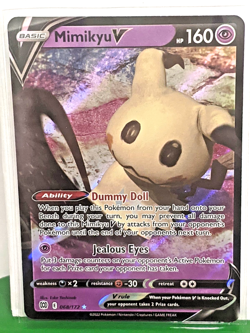 Mimikyu V 068/172 Swsh09: Brilliant Stars Holo Full Art Ultra Rare NM Pokemon - Image 1