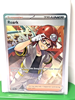 Roark 242/182 SV04: Paradox Rift Holo Ultra Rare Trainer Near Mint Pokemon TCG - Image 1