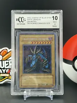 Tri-Horned Dragon LOB-000 Unlimited BCCG 10 Yugioh TCG Secret Rare (CB) - Image 1