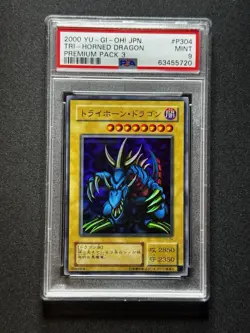 PSA 9 Yugioh Tri Horned Dragon #P3 04 Premium Pack 3 Super Rare POP 26! - Image 1