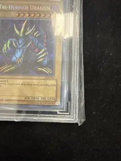 2002 Yugioh Unlimited Tri-Horned Dragon (LOB) BCCG 10 - Image 5