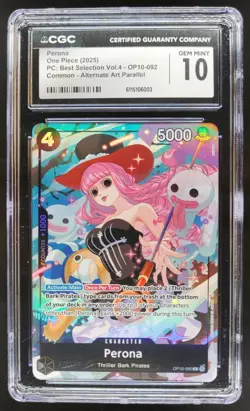 2025 ONE PIECE CCG PERONA ALTERNATE ART OP10-092 CGC 10 TL3 - Image 1