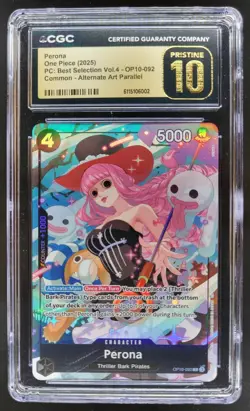 2025 ONE PIECE CCG PERONA ALTERNATE ART OP10-092 CGC 10 PRISTINE TL3 - Image 1