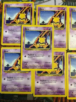 Abra 43/102 - COMMON - BASE SET - VINTAGE WOTC POKEMON CARD Unlimited (x9) 💎🔥 - Image 3