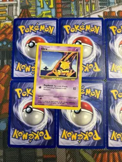 Abra 43/102 - COMMON - BASE SET - VINTAGE WOTC POKEMON CARD Unlimited (x9) 💎🔥 - Image 4