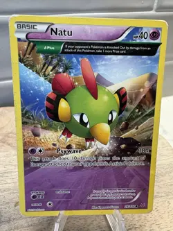Pokemon Card Roaring Skies Full Art Natu 28/108 Light Played - Image 1