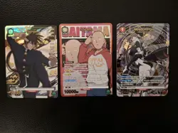Union Arena One Punch Man 3 card lot - Saitama SR* Mosquito Girl R* Suiryu C* NM - Image 2