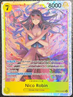 Nico Robin EB03-055 SR Super Rare Extra Booster Heroines Edition One Piece Card - Image 1