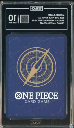 2025 One Piece OP07 Bandai Card Games Fest Promo Alt Art Monkey D. Luffy TAG 10 - Image 2