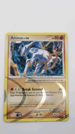 Pokemon TCG Arceus LV. 100 AR8 Platinum Rare Holo Card - Image 1