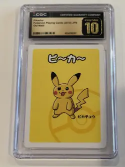 Pikachu CGC PRISTINE 10 JAPAN 2019 POKEMON Old Maid Playing Card - Image 1