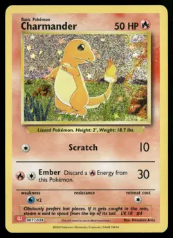 Charmander 001/034 Trading Card Game Classic Pokemon TCG - Image 1