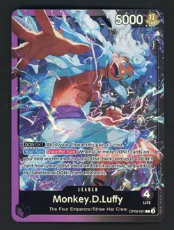 One Piece Card Monkey D. Luffy L [OP09-061] HOLO LEADER CARD - Image 1