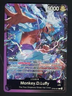 One Piece Card Monkey D. Luffy L [OP09-061] HOLO LEADER CARD - Image 1