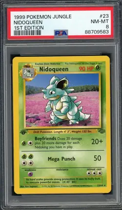 PSA 8 Nidoqueen (1st Ed.) Jungle 23/64 Pokemon Card B11 - Image 1