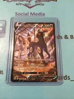 Pokemon Umbreon V Ultra Rare Full Art Holo TG22/TG30 Brilliant Stars Card - Image 1