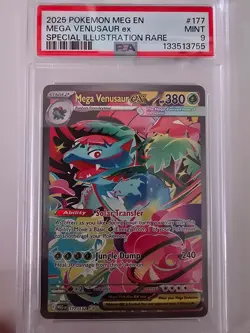Mega Venusaur EX 177 PSA 9 Graded Pokemon Card Ultra Rare Single - Image 1