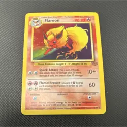 Pokemon Flareon Jungle 3/64 Holo Rare 70 HP Stage 1 1999 Card - Image 1