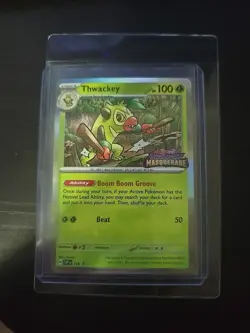 Thwackey SVP115 Prerelease Black Star Promo Twilight Masquerade Pokemon Card NM - Image 1