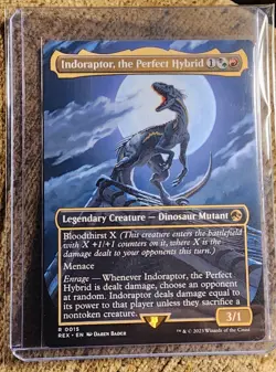 Mtg Indoraptor, the Perfect Hybrid (Borderless) Universes Beyond: Jurassic World - Image 1