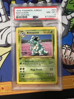 PSA 8 Nidoqueen 1st Edition Jungle Non Holo Regular 23/64 Pokemon 1999 - Image 1